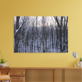 Bos van Snowy Trees Canvas Afdruk (Insitu (Woonkamer))