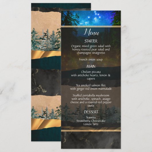 Bos Vlak Menu (Voorkant / Achterkant)