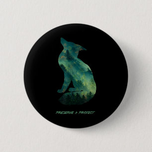 Bos Vos Natuurbehoud Milieubescherming Ronde Button 5,7 Cm