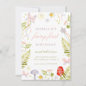 Bos Waterverf Groene Fee Eerste Verjaardag Kaart (Voorkant)