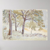 Bos waterverf vintage poster (Voorkant)