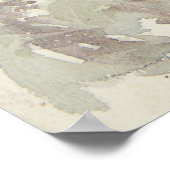 Bos waterverf vintage poster (Hoek)