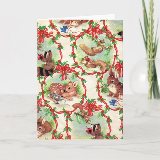  Bos Wezens Kerst Kaart (Voorkant)