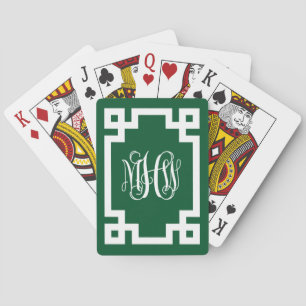 Bos Wht Wing Rank Monogram Griekse Sleutel DIY BG Pokerkaarten