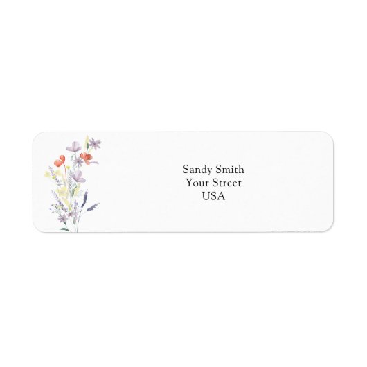 Bos wilde bloemen etiket (Voorkant)