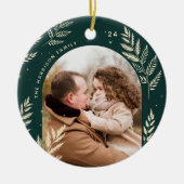 Bos | Winter Laurel Photo Keramisch Ornament (Voorkant)