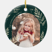 Bos | Winter Laurel Photo Keramisch Ornament (Achterkant)