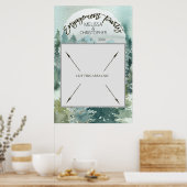 Bos Wonderlijke Rustieke Verlovingsfeestje Fotohok Poster (Keuken)