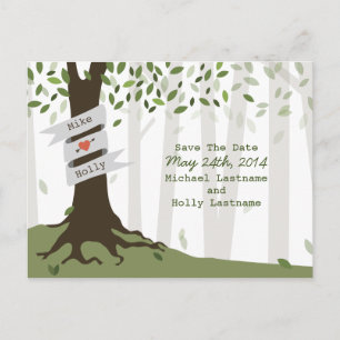 Bos / Woodland bruiloft Save the Date Briefkaart