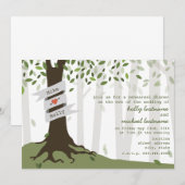 Bos / Woodland repetitie diner uitnodiging (Voorkant / Achterkant)