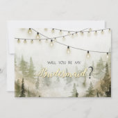 Bos, Woud, Dennenbomen, Lichtslingers Kaart (Voorkant)