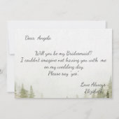 Bos, Woud, Dennenbomen, Lichtslingers Kaart (Achterkant)