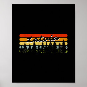 Bos Zonsopgang Bomen Blokhut Vakantie Souvenir Let Poster