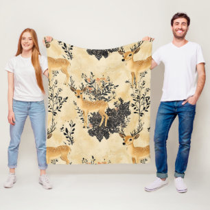 Bosachtig Reekalf Nursery Patroon Fleece Deken