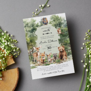 Bosavontuur wacht Bos Baby Shower Kaart