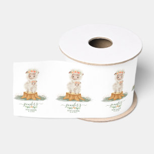 Bosbabbyshowerpakketten Schapen Grosgrain Lint
