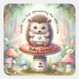 Bosbaby-verjaardagsfeestje Bedankt Sticker