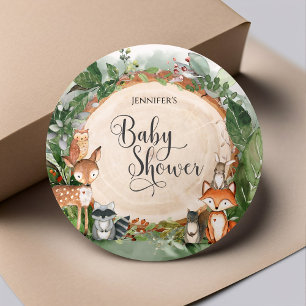 Bosbabyfeest klassieke ronde sticker