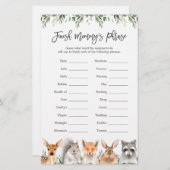 Bosbabyfeest voltooi mama's zinsdeel spel (Voorkant / Achterkant)