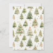 Bosbeboste dieren Kerstboom Feestdagenkaart (Achterkant)