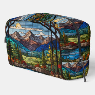 Bosberg landschap vintage glas in lood toilettasje