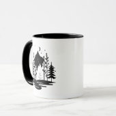 Bosbergen Silhouet Mok (Voorkant links)