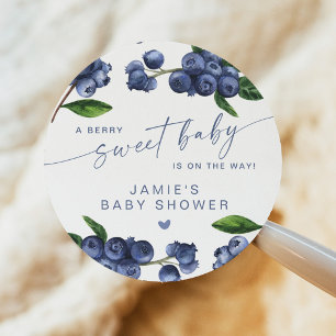 Bosbes Baby Sweet Baby Baby Shower Ronde Sticker