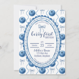 Bosbes Baby's Eerste Verjaardagsfeestje Kaart