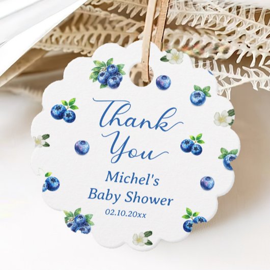 Bosbes babyshower dank je wel bedankjes labels