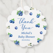 Bosbes babyshower dank je wel bedankjes labels (Voorkant)