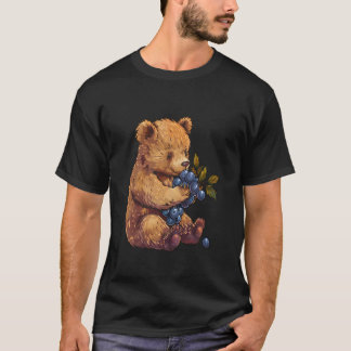Bosbes Beer Wildernis Bes Fruit Kunstwerk Cute B T-shirt
