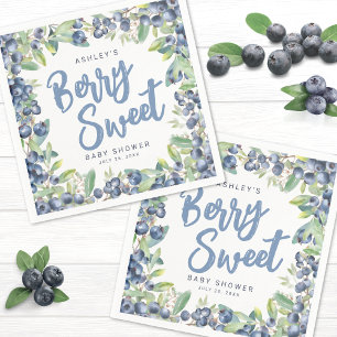 Bosbes Bes Zoete Baby Shower Servet