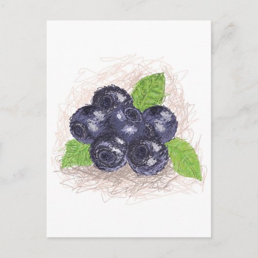 bosbes briefkaart (Voorkant)