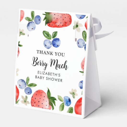 Bosbes en aardbei Dank u Bedankdoosjes (Achterkant)