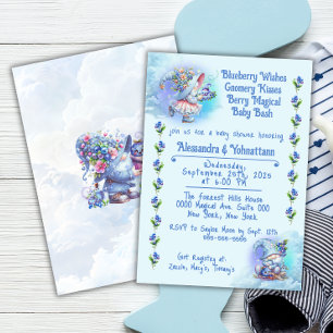 Bosbes en Kabouters Baby Shower Uitnodiging
