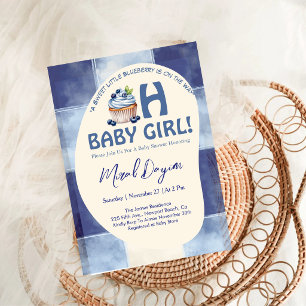 Bosbes Oh Baby Meisje Bes Zoete Baby Shower Kaart