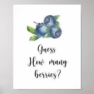 Bosbes - raad hoeveel bessen poster