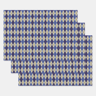 Bosbes Scone Argyle Inpakpapier Set Vel