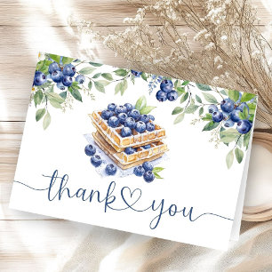 Bosbes Wafel Jongen Baby Shower Vouw Bedankt
