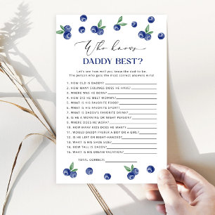Bosbes Wie kent papa het best baby shower spel