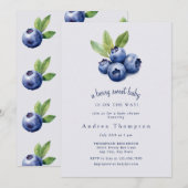 bosbes | Zoet Baby shower Kaart (Voorkant / Achterkant)