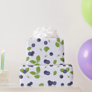 Bosbessen Aquarel Bosbesbloesem Loof Cadeaupapier