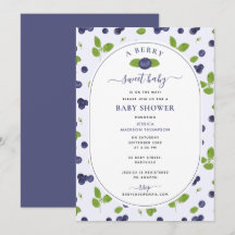 Bosbessen Aquarel Een Zoete Bes Baby Shower