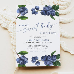 Bosbessen Baby Shower Kaart