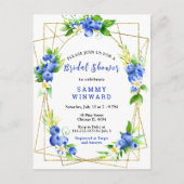 Bosbessen en gebladerte Vrijgezellenfeest Briefkaart (Voorkant)