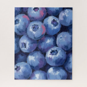 Bosbessen Fruit Aquarel Geschilderd Legpuzzel