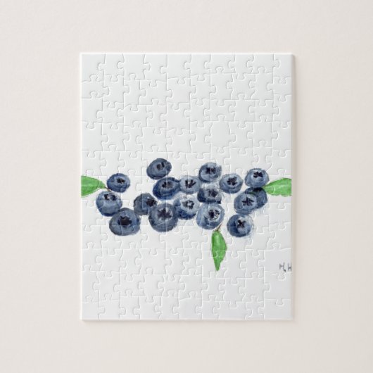 Bosbessen fruit keuken aquarel natuur  legpuzzel (Verticaal)