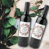 Bosbessen in liefdevolle herinnering wijn etiket