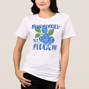 Bosbessen? Ja, Graag! Mooie Bosbes Kunst Tri-Blend Shirt