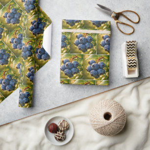 Bosbessen met regendruppels cadeaupapier